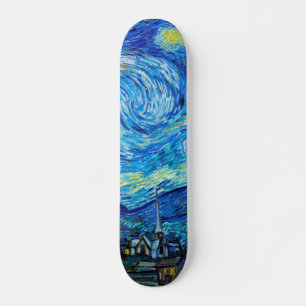 Starry Nigh Van Gogh Gemälde ist eine lebendige K Skateboard