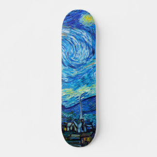 Starry Nigh Van Gogh Gemälde ist eine lebendige Ku Skateboard