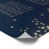 Starry Night 12 Table Seating Chart Poster (Ecke)
