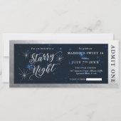 Starry Night 16 . Geburtstag Ticket Einladung (Vorderseite)