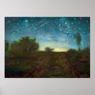 Starry Night, 1850-1865 von Jean-Francois Millet Poster