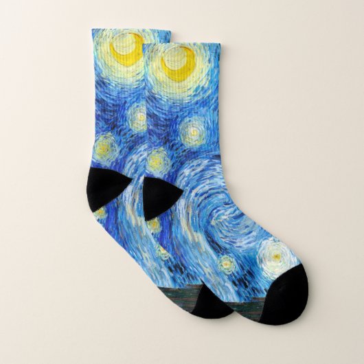 Starry Night (1889) Vincent Van Gogh Landschaft Ar Socken (Paar)