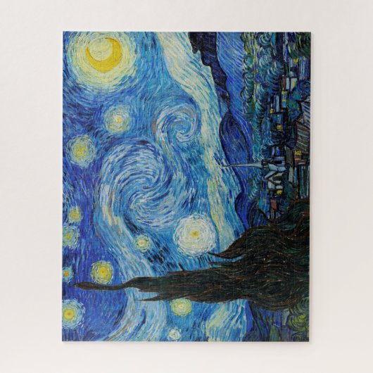 "STARRY NIGHT" 1889 VON VINCENT VAN GOGH AUF PUZZL PUZZLE (Vertikal)