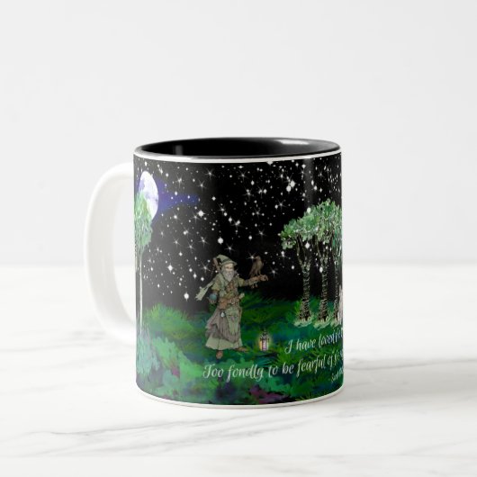 Starry Night 2 Zweifarbige Tasse (Vorderseite Links)