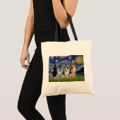 Starry Night - 3 deutsche Hirten Tragetasche (Vorderseite (Produkt))