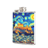 Starry Night Acropolis Athen Griechenland Flachmann (Links)