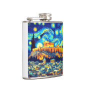 Starry Night Acropolis Athen Griechenland Flachmann (Rechts)