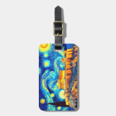 Starry Night Acropolis Athen Griechenland Gepäckanhänger (Vorderseite vertikal)