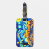 Starry Night Acropolis Athen Griechenland Gepäckanhänger (Rückseite vertikal)