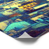 Starry Night Acropolis Athen Griechenland Poster (Ecke)