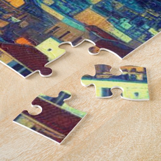 Starry Night Acropolis Athen Griechenland Puzzle (Seite)