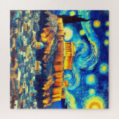 Starry Night Acropolis Athen Griechenland Puzzle (Horizontal)