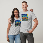 Starry Night Acropolis Athen Griechenland T-Shirt (Unisex)