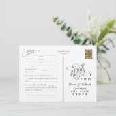 Starry Night Adlibs UAWG Wedding Postcard Einladung (Stehend Vorderseite)