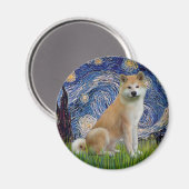 Starry Night - Akita Inu Magnet (Vorderseite/Rückseite)
