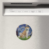 Starry Night - Akita Inu Magnet (In Situ (Geschirrspüler))