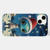 Starry Night Alien Niedlich Weihnachten Case-Mate iPhone Hülle (Rückseite (Horizontal))