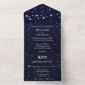 Starry Night All in One Wedite Einladung (Innen Boden)