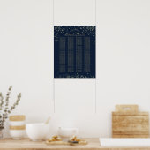 Starry Night Alphabetic Seekarte Poster (Küche)