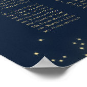 Starry Night Alphabetic Seekarte Poster (Ecke)