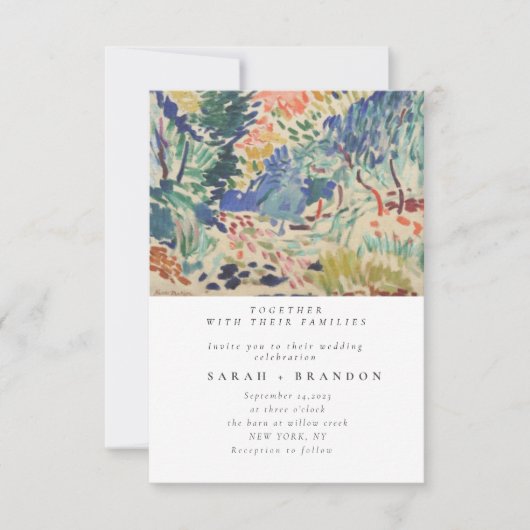 Starry Night Alte Malerei Einladung zur Hochzeit (Vorderseite)