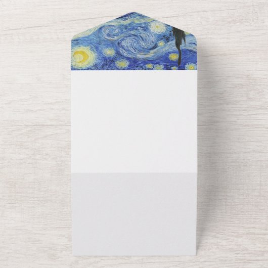 Starry Night Alte Malerei Einladung zur Hochzeit (Außenbereich)