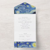 Starry Night Alte Malerei Einladung zur Hochzeit (Innen Boden)