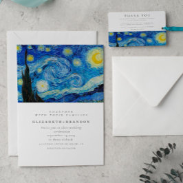 Starry Night Alte Malerei Einladung zur Hochzeit