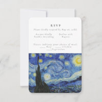 Starry Night Alte Malerei Hochzeit RSVP