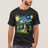 Starry Night American Cocker Spaniel Dog Van Gogh T-Shirt (Vorderseite)