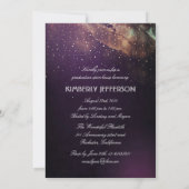 Starry Night and Shooting Star Foto Abschluss Einladung (Rückseite)