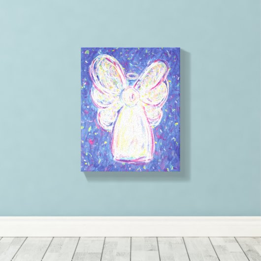 Starry Night Angel Art Wrapped Canvas Malerei Leinwanddruck (Insitu (Holzboden))