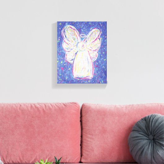 Starry Night Angel Art Wrapped Canvas Malerei Leinwanddruck (Insitu (Wohnzimmer))