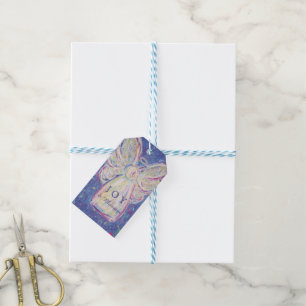 Starry Night Angel Holiday Custom Card Gift Tags Geschenkanhänger
