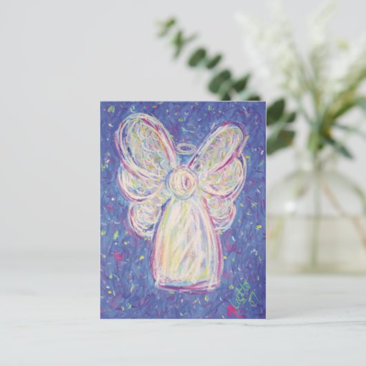 Starry Night Angel Postkarte (Stehend Vorderseite)