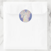 Starry Night Angel Runder Aufkleber (Tasche)