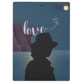 Starry Night Anime Sky - Romantisches Himmelsdesig Klemmbrett (Rückseite)