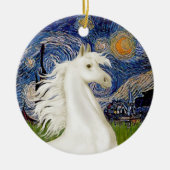 Starry Night - Arabian Horse (weiß) Keramikornament (Vorne)