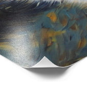 Starry Night Art mit Katze Fotodruck (Ecke)
