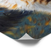 Starry Night Art mit Katze Poster (Ecke)