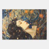 Starry Night Art Nouveau Dream Giro del Malcantone Geschenkpapier Set (Vorderseite 3)