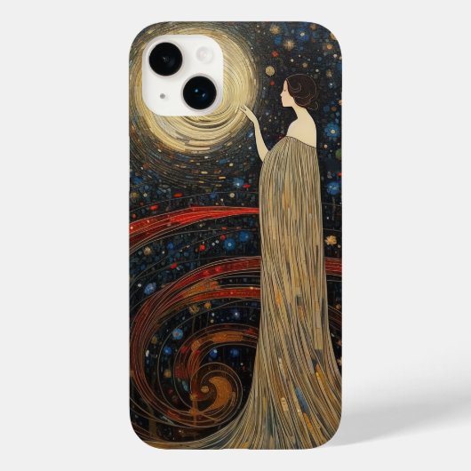 Starry Night Art Nouveau Grace Case-Mate iPhone Hülle (Rückseite)