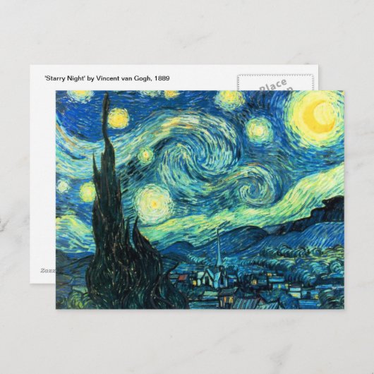 Starry Night Art Postkarte (Vorne/Hinten)