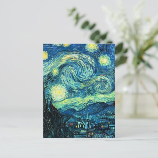 Starry Night Art Postkarte (Stehend Vorderseite)