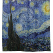 Starry Night Art - Vincent Van Goh Inspiriert Duschvorhang (Vorderseite)