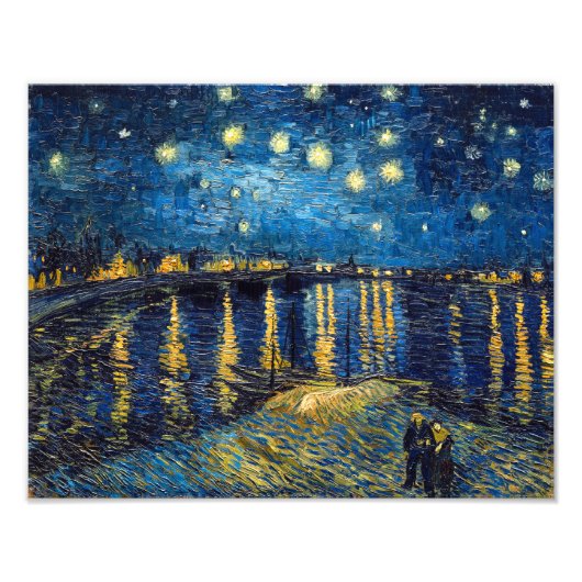 Starry Night auf der Rhone | Van Gogh | Fotodruck (Vorne)
