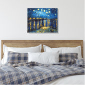 Starry Night auf der Rhone | Van Gogh | Leinwanddruck (Insitu (Schlafzimmer))