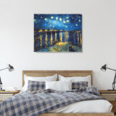 Starry Night auf der Rhone | Van Gogh | Leinwanddruck (Insitu (Schlafzimmer))
