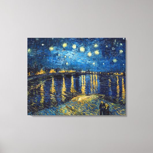 Starry Night auf der Rhone | Van Gogh | Leinwanddruck (Vorderseite)