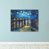 Starry Night auf der Rhone | Van Gogh | Leinwanddruck (Insitu (Holzboden))